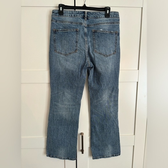 Anthropologie Pilcro straight leg distressed denim jeans size 30 Laid Back Denim - Picture 2 of 5